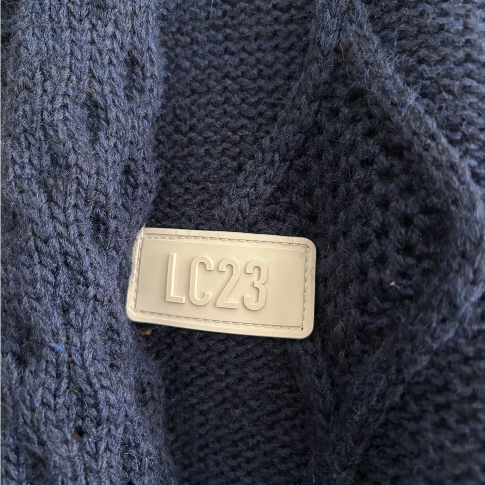 LC23 Quilted Cardigan Navy Size L - Picture 4 of 6